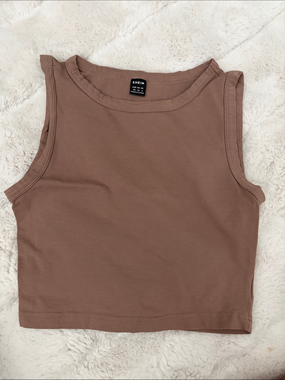 SHEIN Mauve Brown Cropped Tank Top